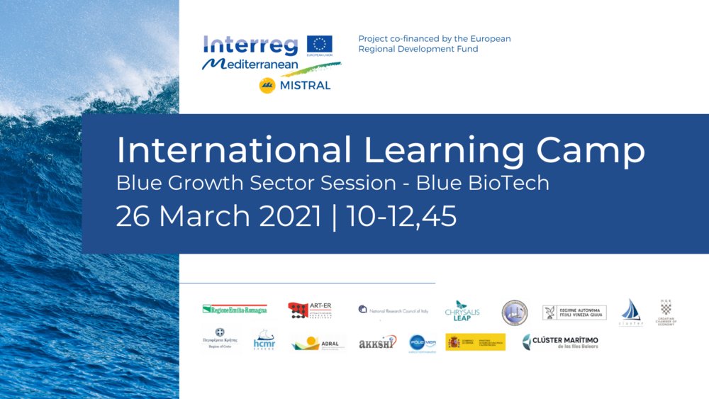 blue biotech webinar announcement poster