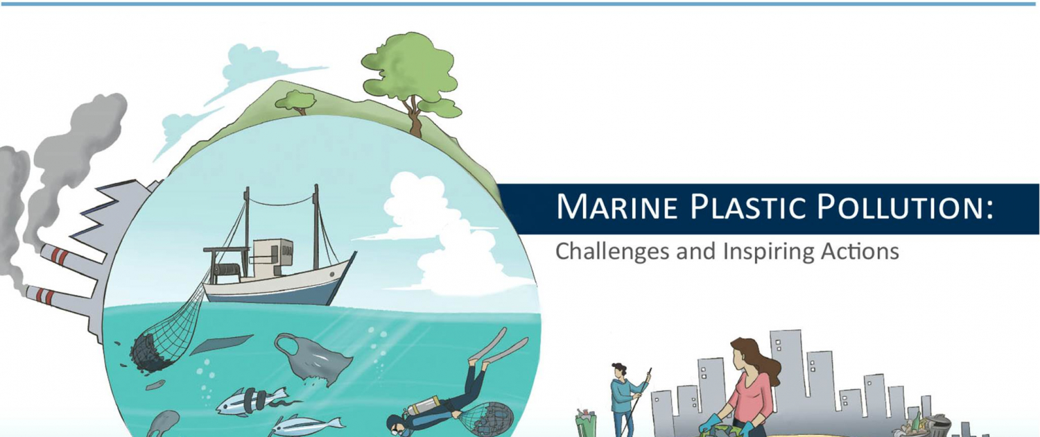 marine plastic pollution event announcement poster