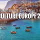 call for abstract poster with image of mediterranean port and town