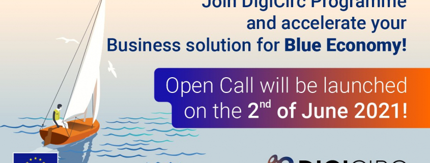 digicirc call announcement poster with text ansd sailing boat