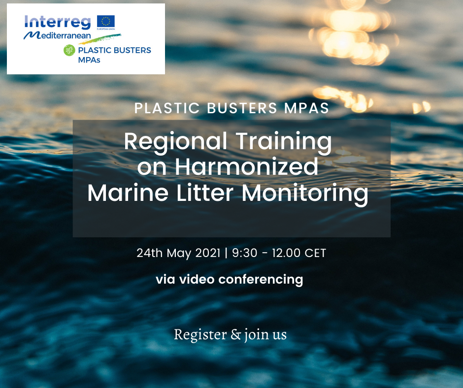 marine litter training event announcement poster