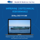 zootechnical event announcement poster with laptop and aquaculture image