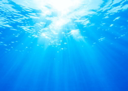 underwater ray of light