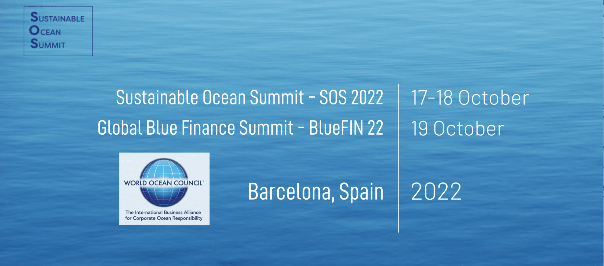 Sustainable Ocean Summit SOS 2022 1718 October 2022 WestMED