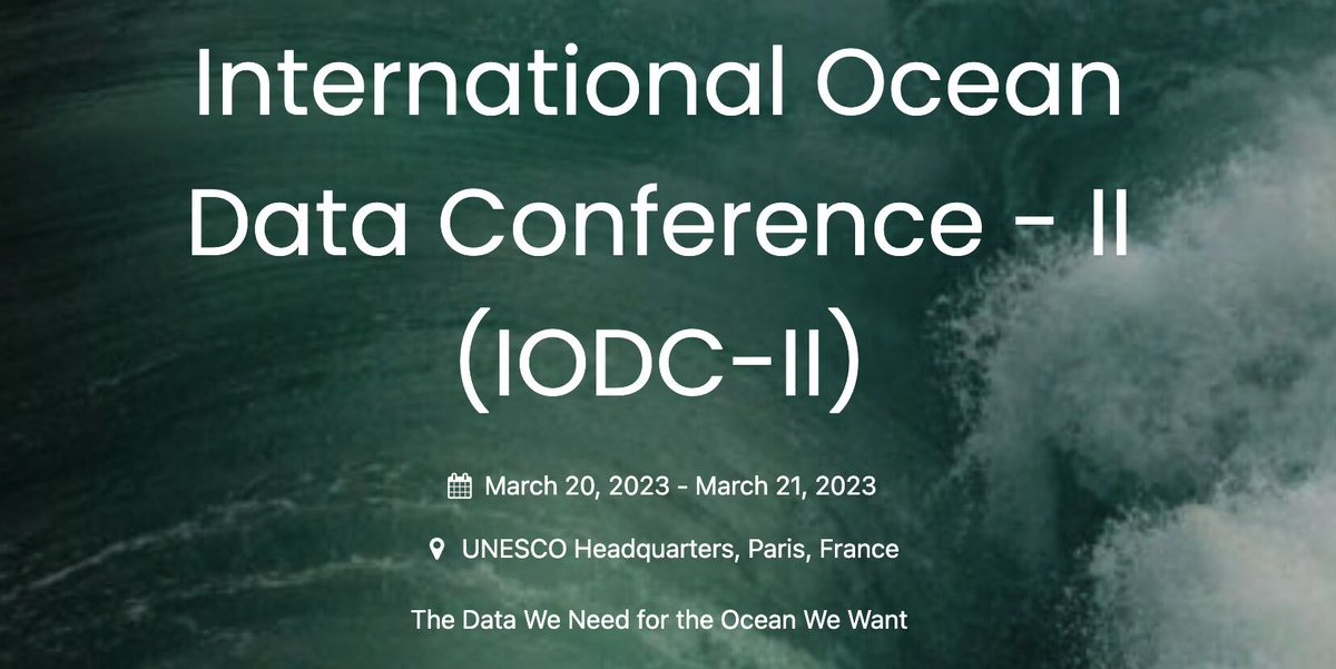International Ocean Data Conference 2 - announcement poster