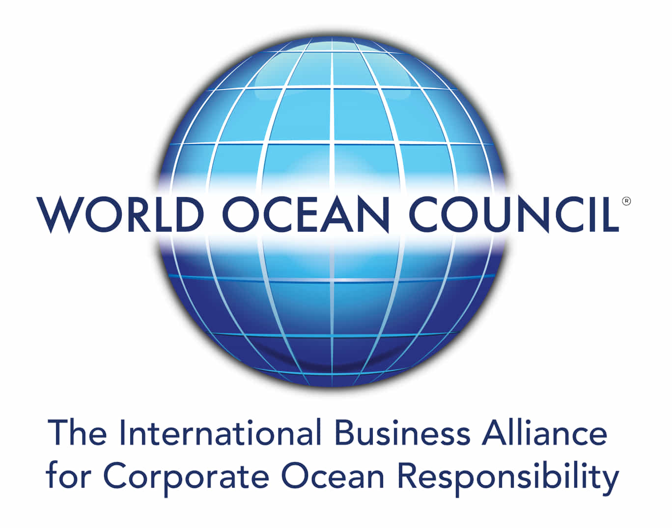 Logo World Ocean Council with globe and company name