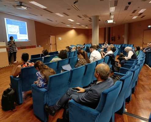 overview conference room with presenter during WestMED joint Italy Malta 2023 national event in Catania Sicily