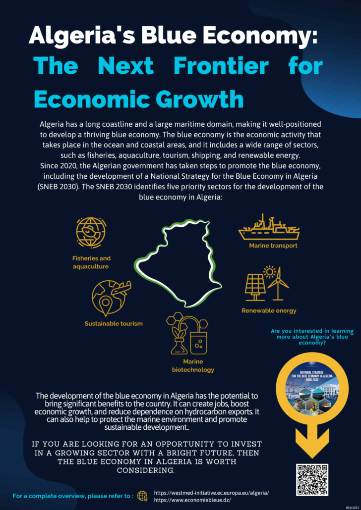 infographic on the Blue economy in Algeria 