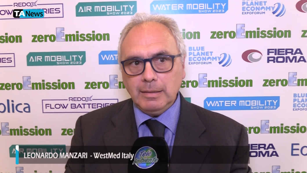 screenshot television interview Leonardo Manzari at the BluePlanet Economy expoforum