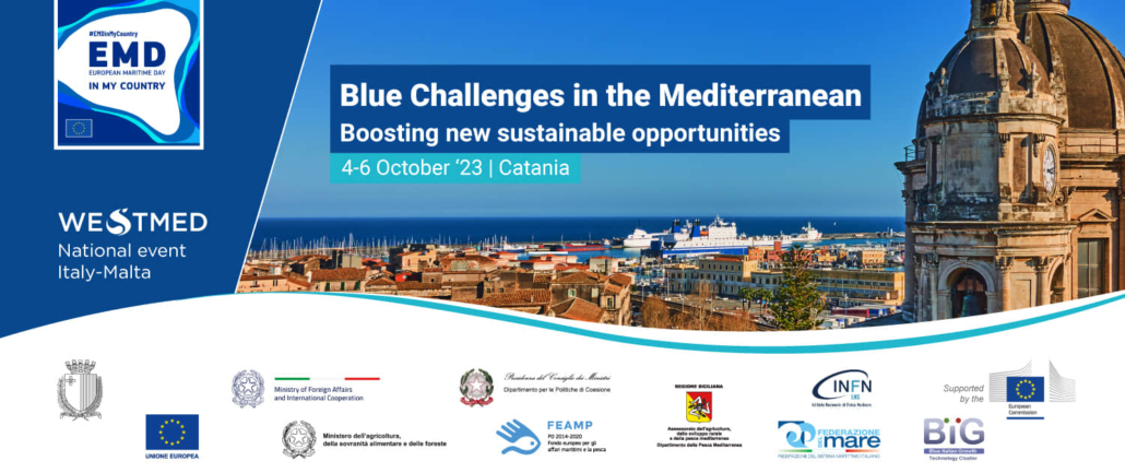national westmed event Italy-Malta 23 announcement with port of Catania
