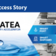 Success story announcement on the accelerator project GALATEA with 4 images of a ports and ships