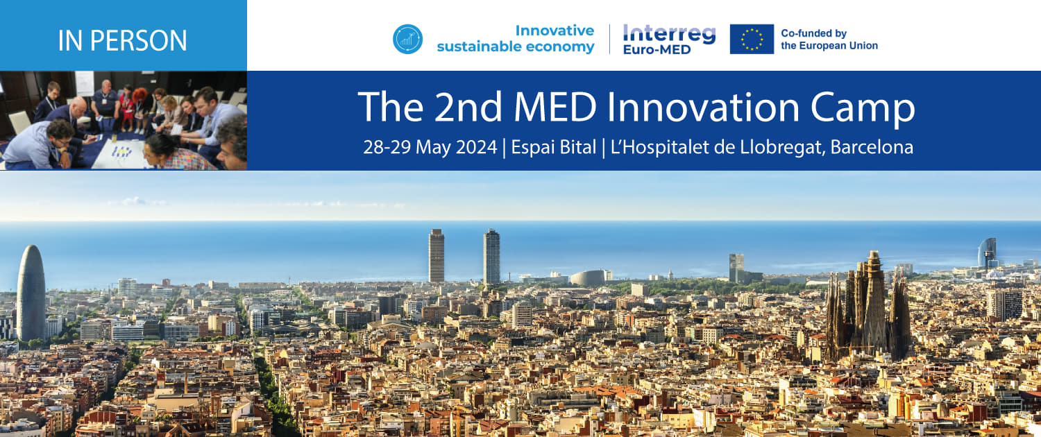 2nd.med.innovation.camp.2024 with aeriual view of Barcelona