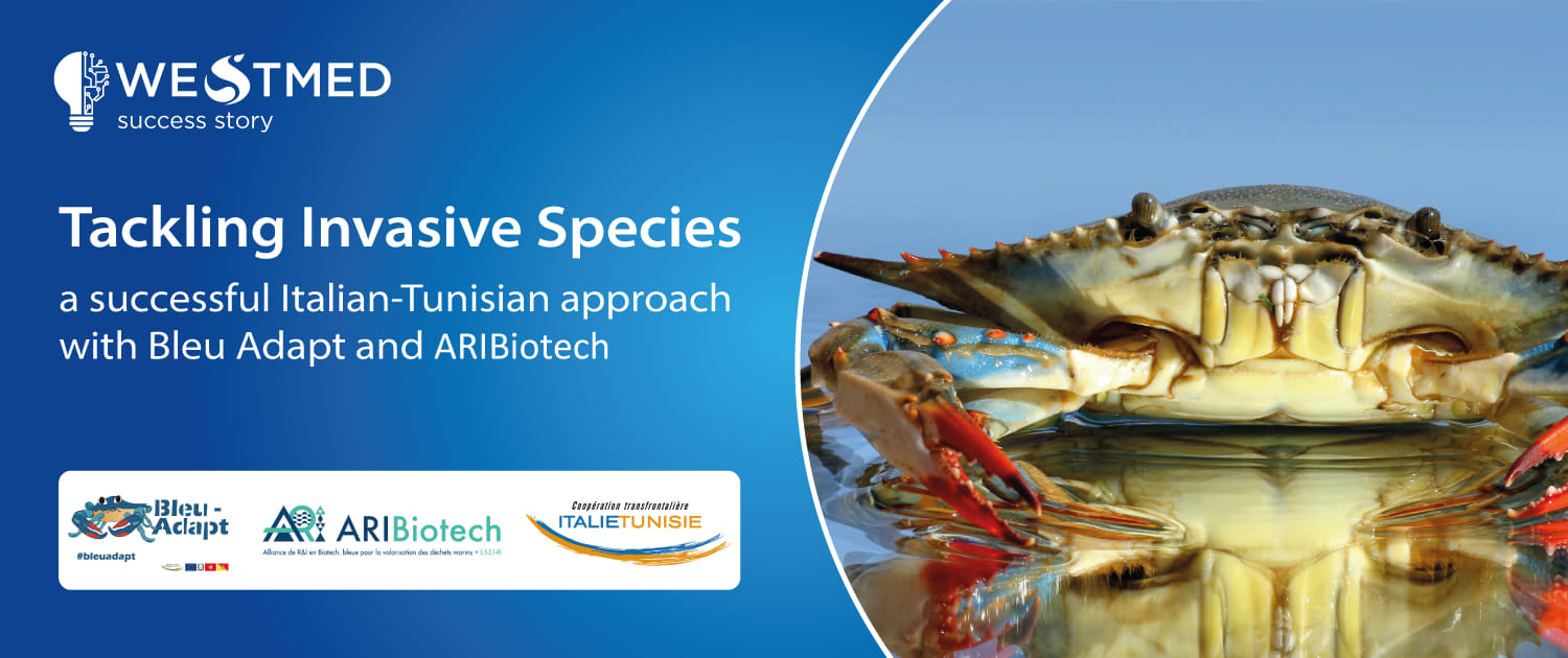 Success Story announcement on invasive species with a Blue Crab