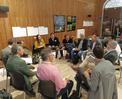 Group of people discussion in Mahon Menorca during WestMED national event on 17 april 2024