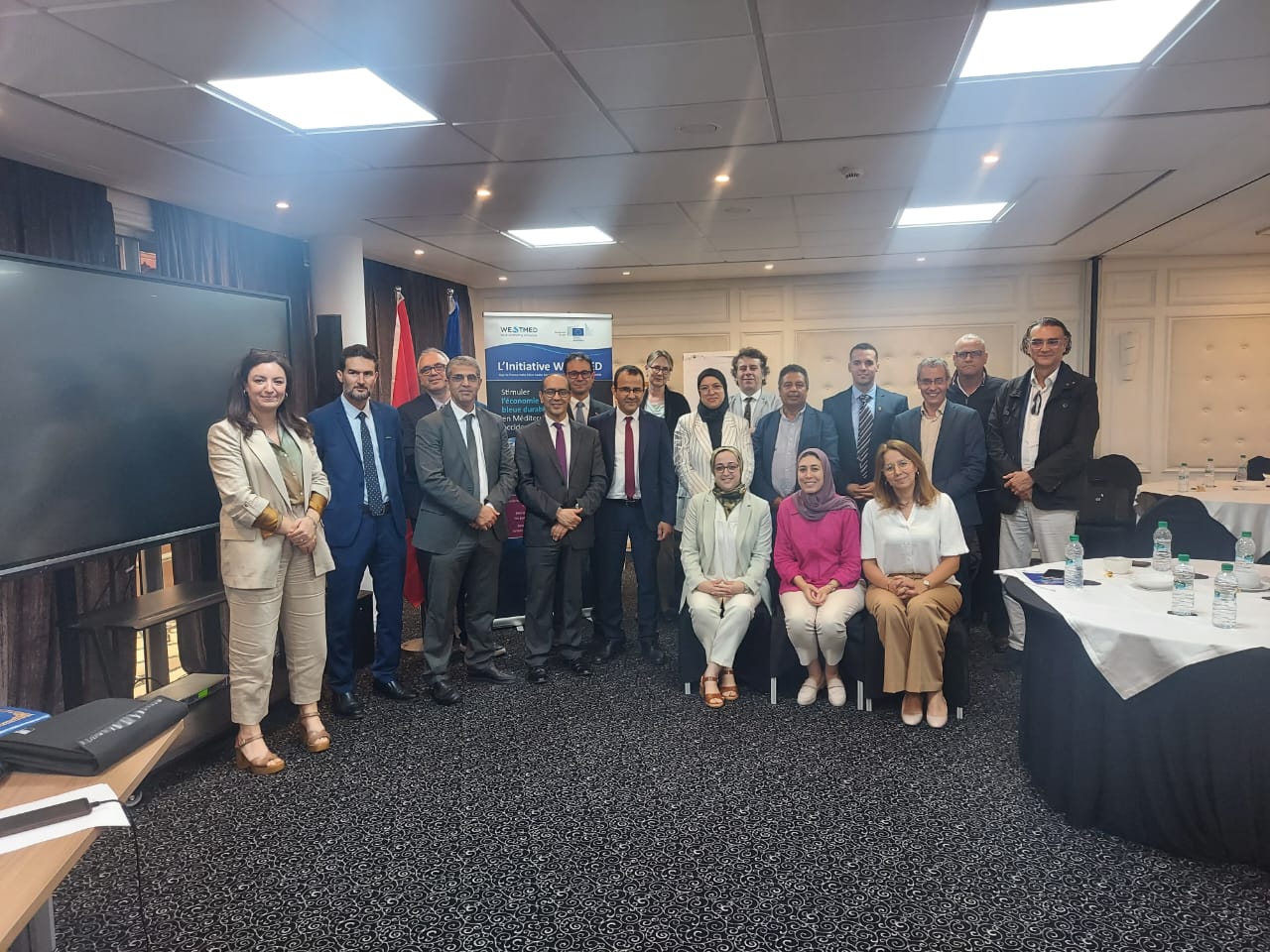 Group photo of speakers and organisers of the blue economy westmed national event in Morocco June 2024