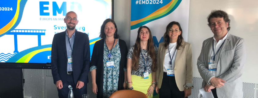 EMD 2024 workshop maximising synergies with moderator Matteo Bocci and panellists posing