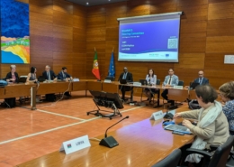 WestMED Steering Committee members sitting around a larfge conference table in Portugal, October 1, 2024