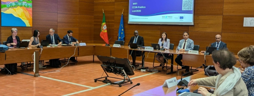 WestMED Steering Committee members sitting around a larfge conference table in Portugal, October 1, 2024