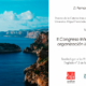 Announcement poster International Congres of the Blue economy congress 2024 in Valencia with image of rocky coastline