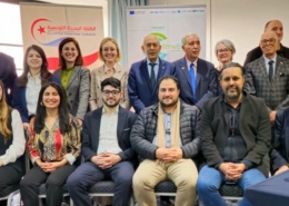 Family picture of participants Callmeblue project meeting in Tunisia on 21 February 2025