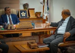 Ali Shagrune meeting the miister of Tourism and traditional industries