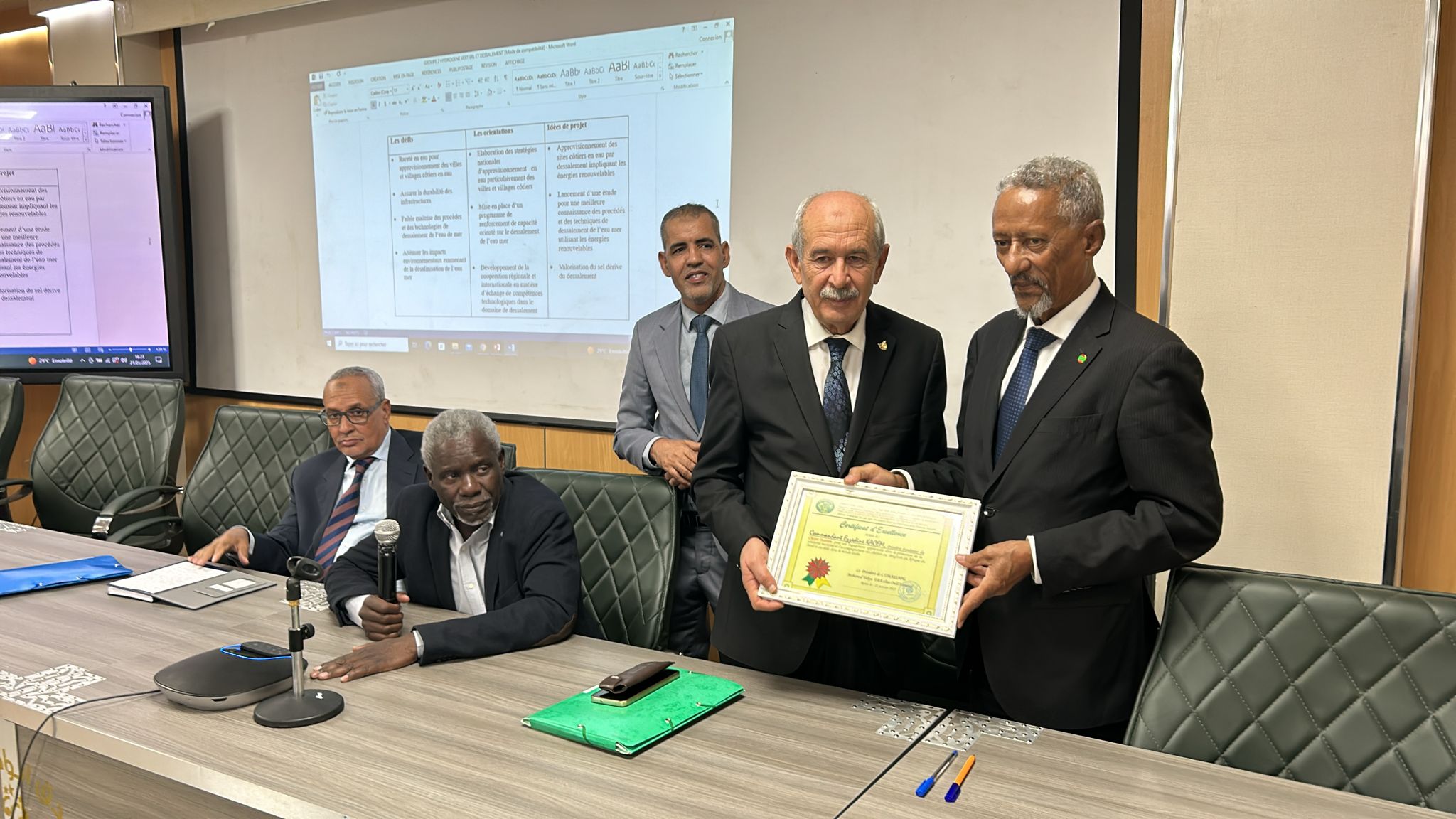 WestMED National event Mauritania January 2025. Signing cooperation agreement between Tunisian and Mauritanian cluster