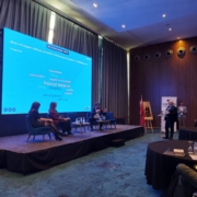 Leonardo Manzari moderating a panel discussion during March 2025 Green Marine Med workshop