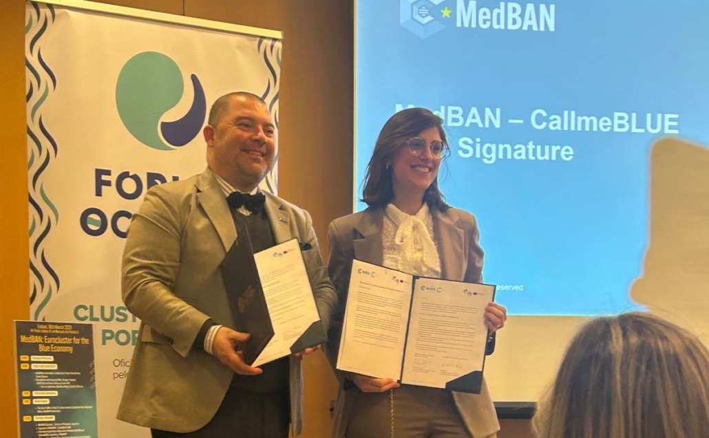 Memorandum of Understanding between MedBAN and CallmeBlue signed at the MedBAN final Conference in 2025 with representivaes showing the signed document