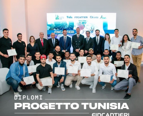 group of students showing their certificates