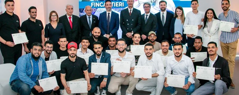 group of students showing their certificates