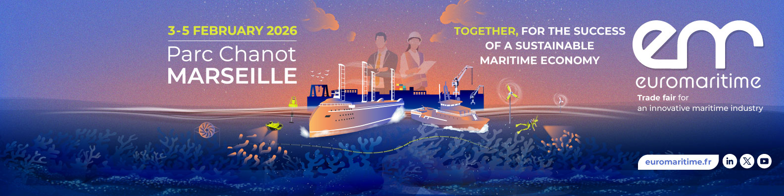 event announcement pster for Euromaritime 2026