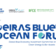 logo Oeiras bl;uetech ocean forum with drawing of lighhouse and the logos of partner organisations